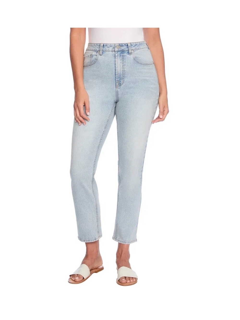 Frye Women's Straight Leg Jean Light Wash Stevie Wash (1859395) Size 14/32